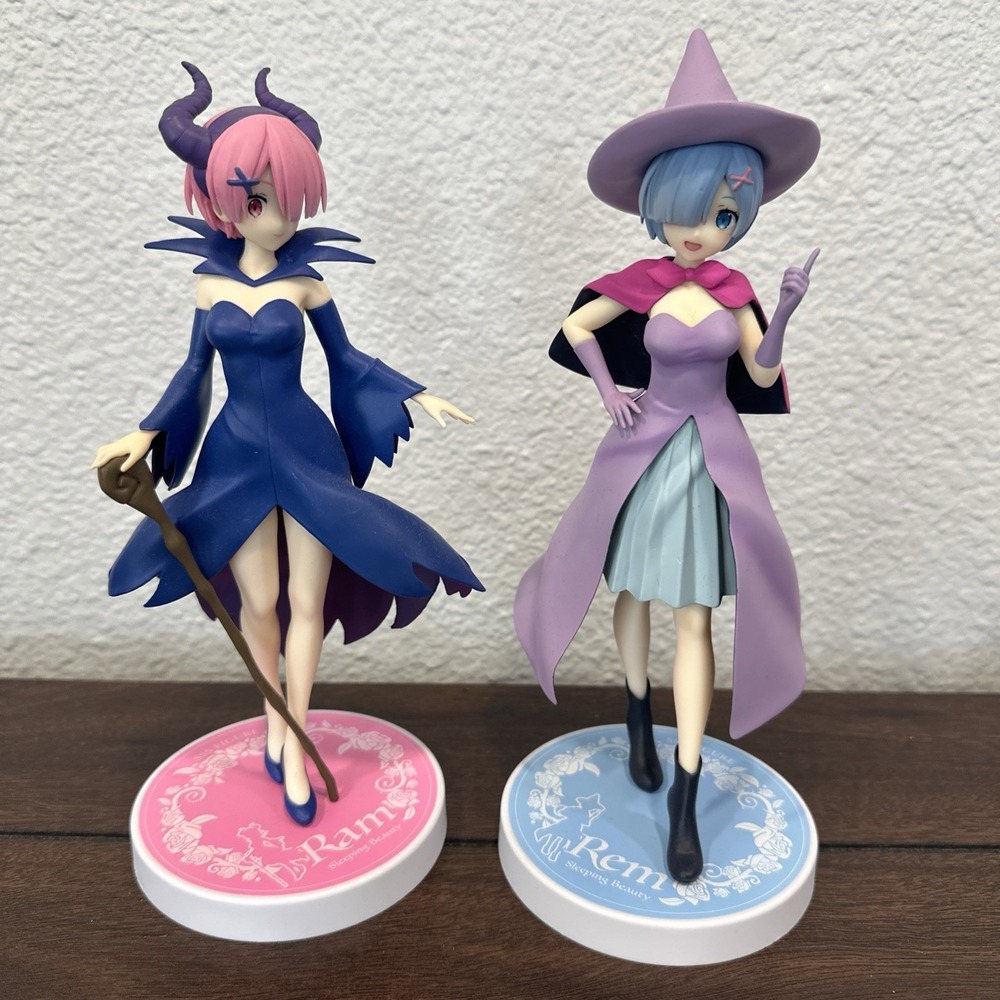 Re Zero Ram &Rem SSS figure Sleeping Beauty Another Color Version Figurines EUC